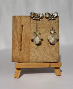Golden Bow & Crystal Petal Dangle Earrings. MAYA LUXE.